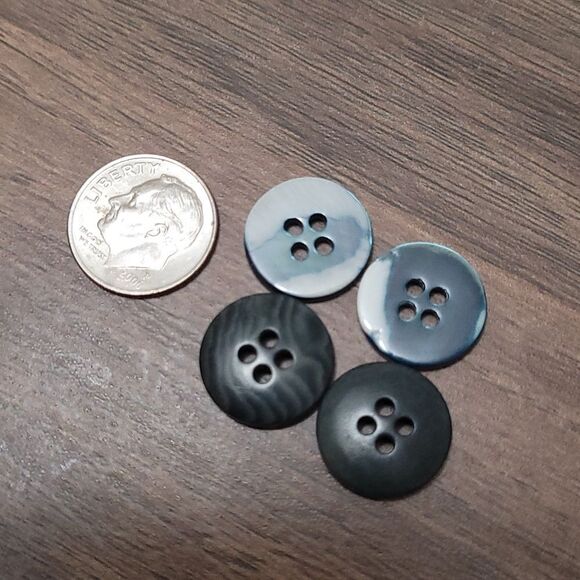 Gucci Set of Four Dark Teal 4-Hole Buttons - Picture 3 of 3